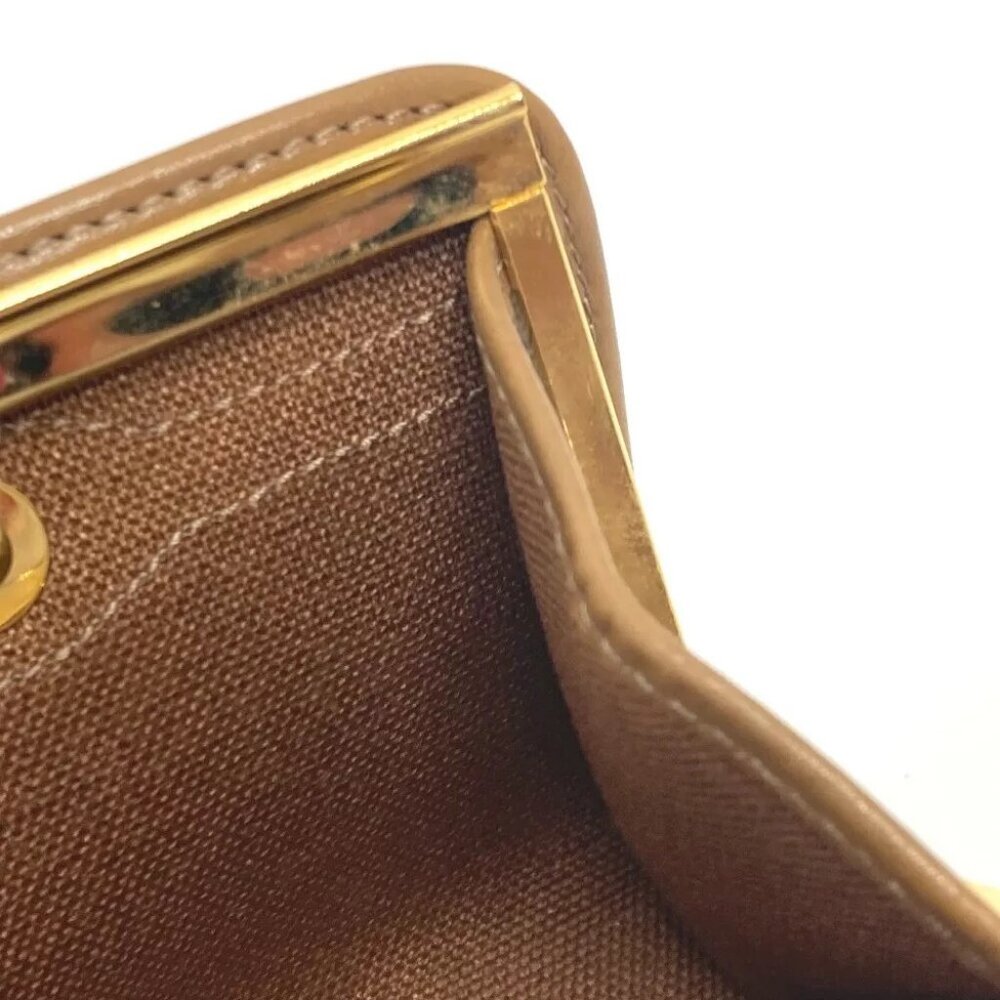 Dior Kisslock coin purse case coin purse Leather Brown/GoldHardware - Picture 15 of 15